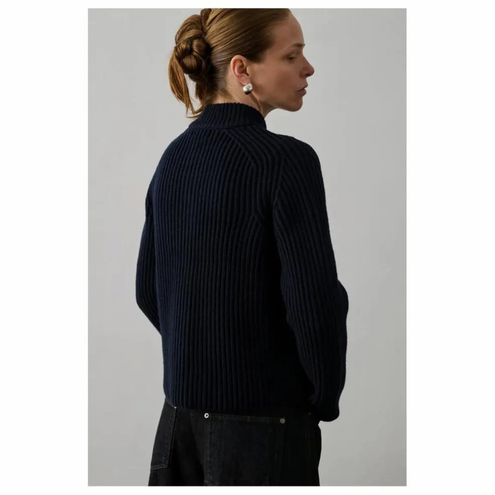 Cardigan Flaubert Laine Mérinos | Bleu marine