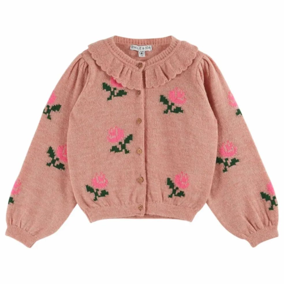 Cardigan Fleurs | Rose