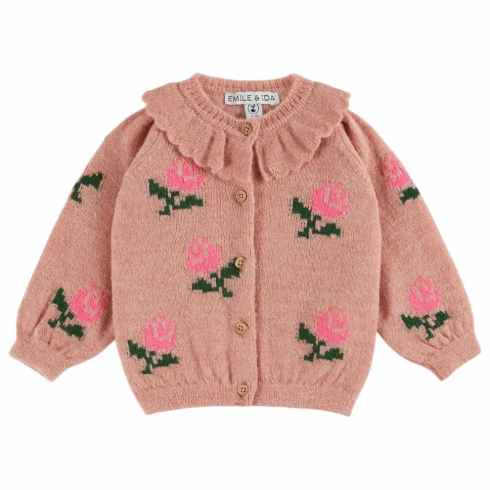 Cardigan Fleurs | Rose