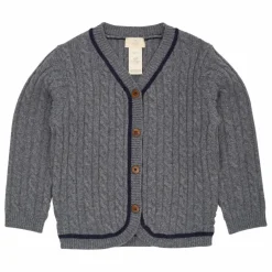 Cardigan Grand-père Laine | Gris