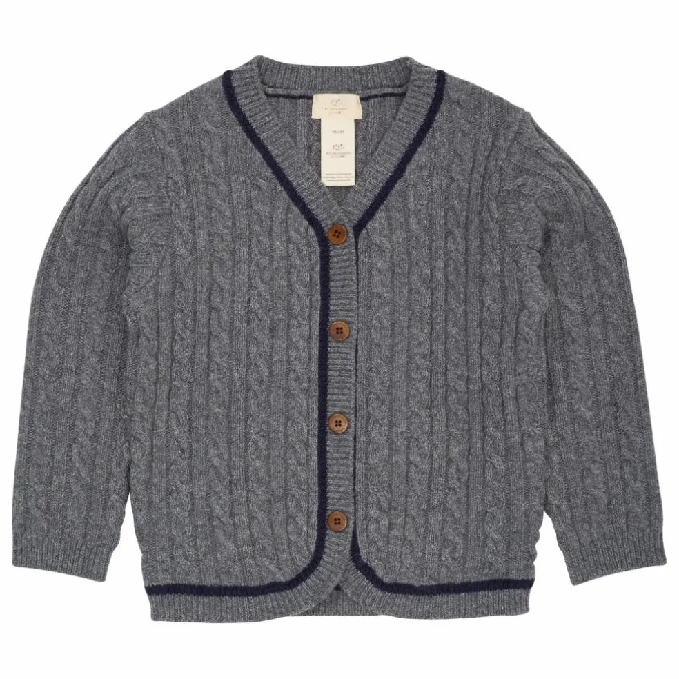Cardigan Grand-père Laine | Gris