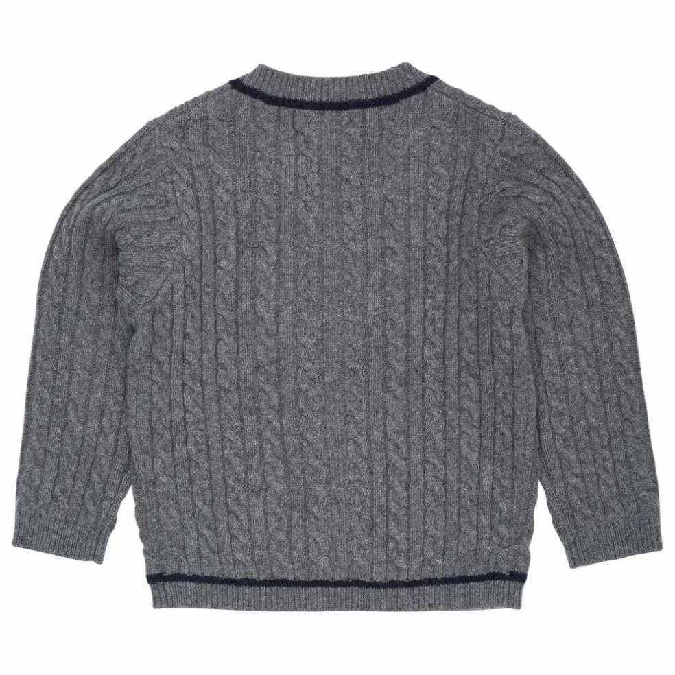 Cardigan Grand-père Laine | Gris