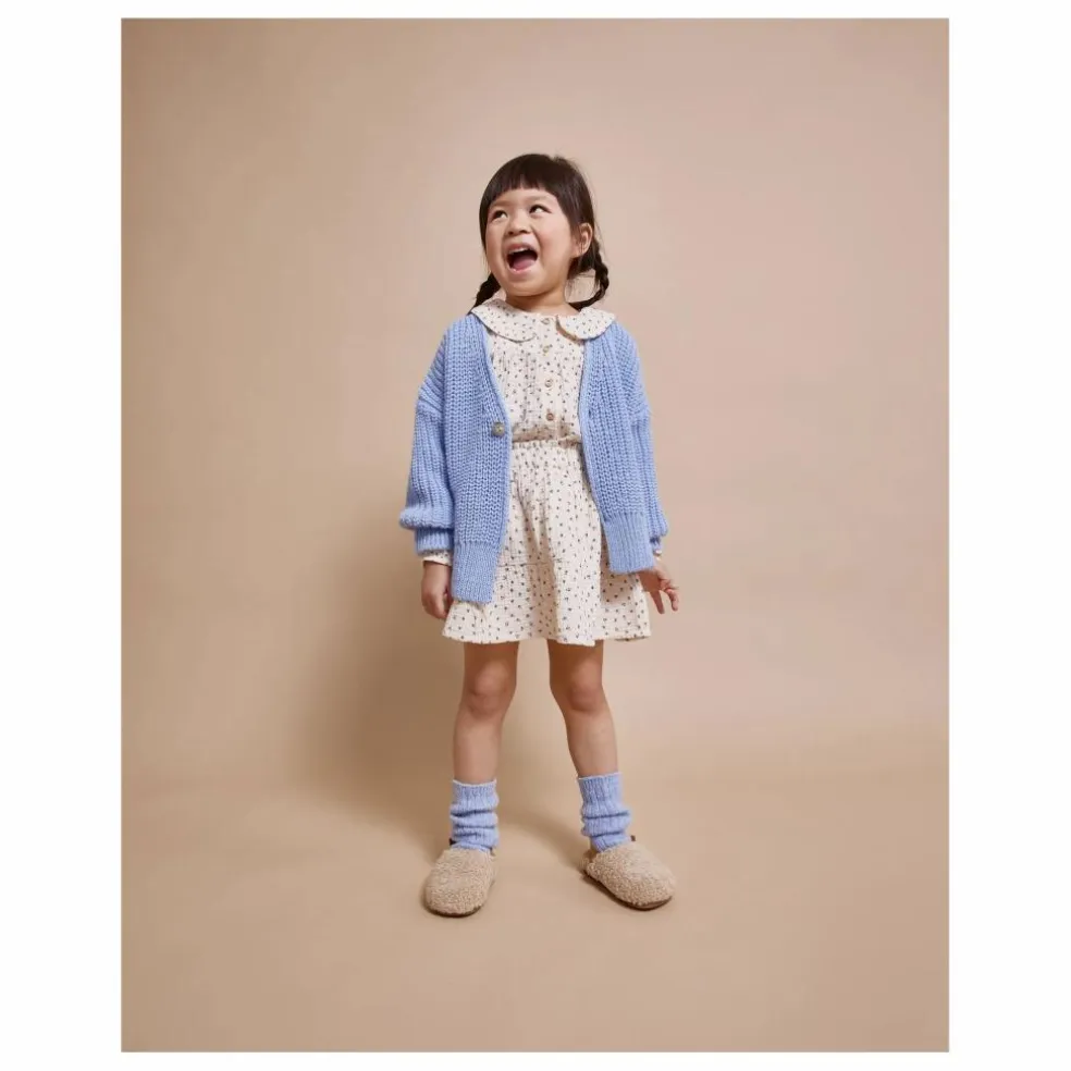 Cardigan Laine Alpaga | Bleu