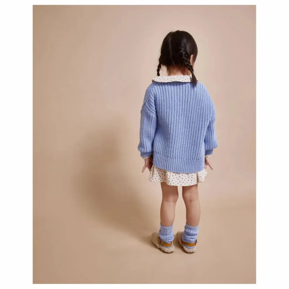 Cardigan Laine Alpaga | Bleu