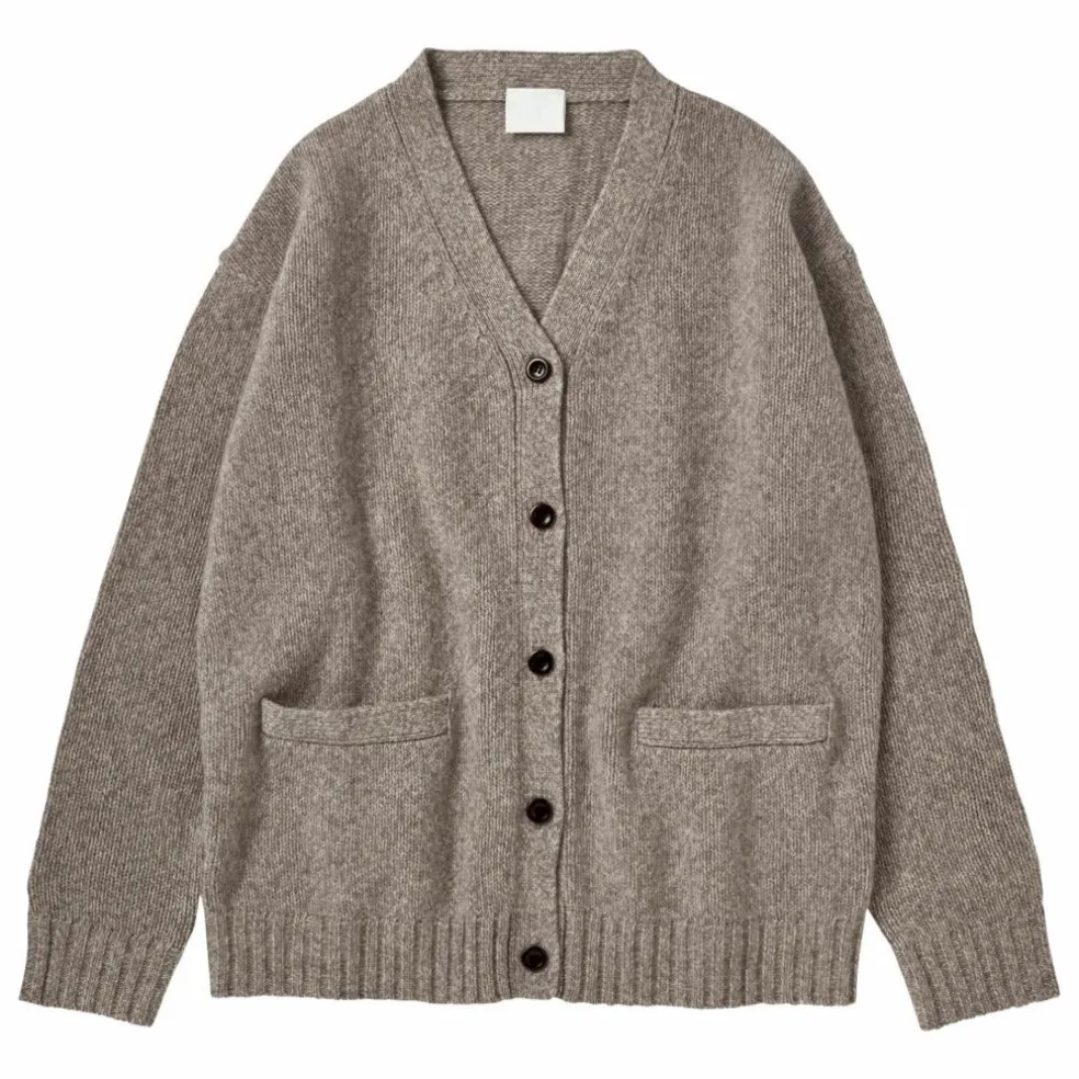 Cardigan Laine d'Agneau - Collection Femme | Beige chiné