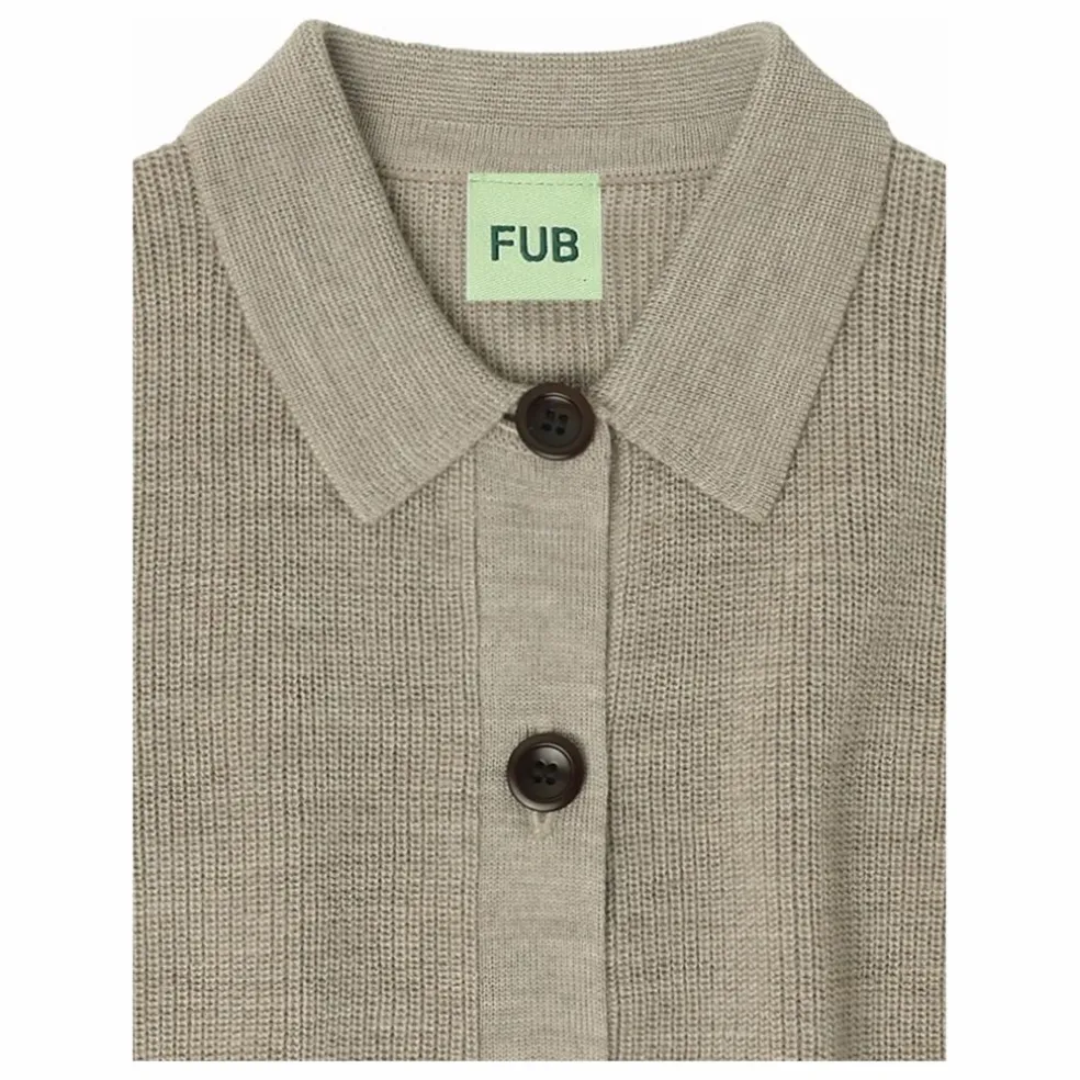 Cardigan Laine de Mérinos | Beige chiné