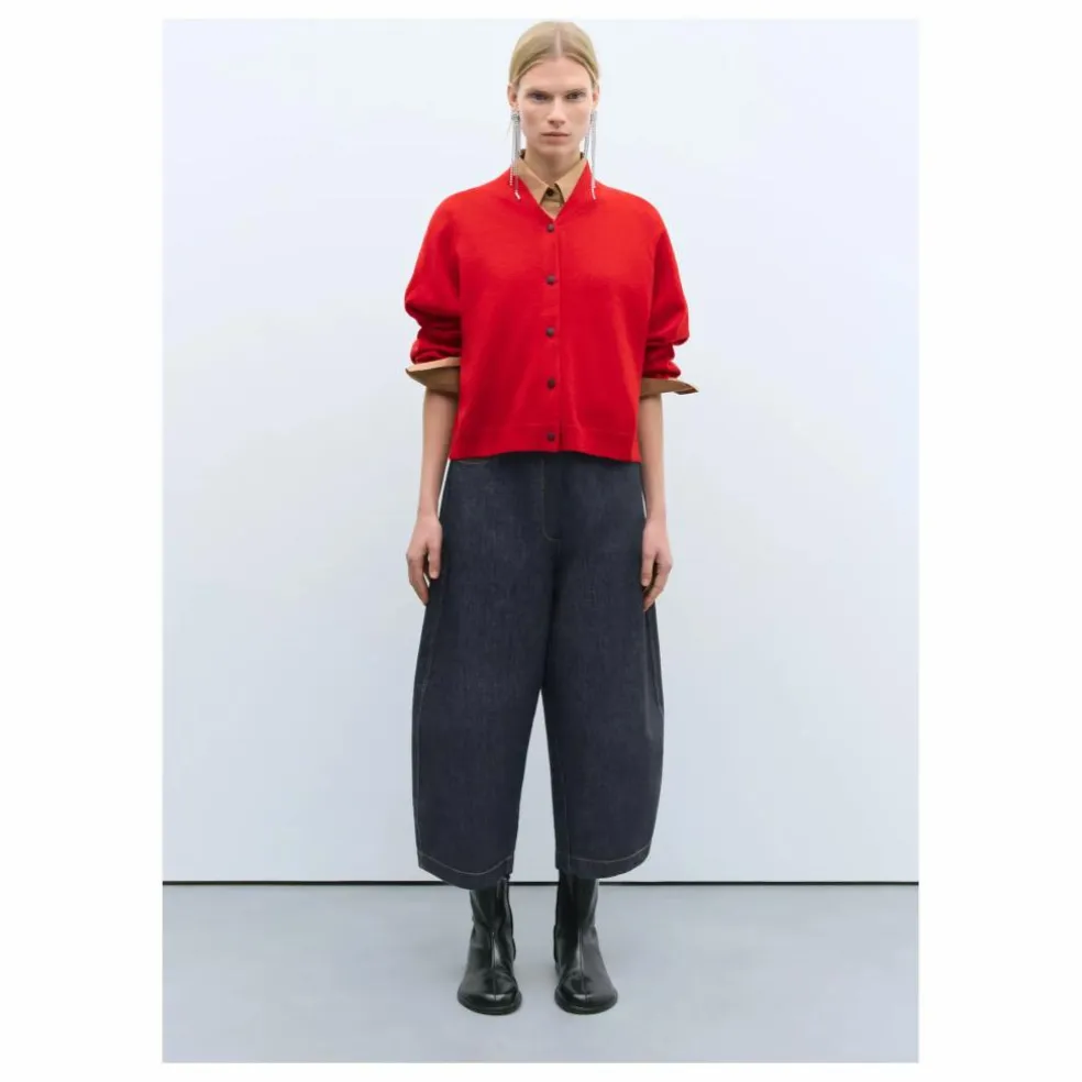 Cardigan Laine Mérinos Extra Fine | Rouge