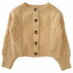 Cardigan Laine Torsadé | Jaune
