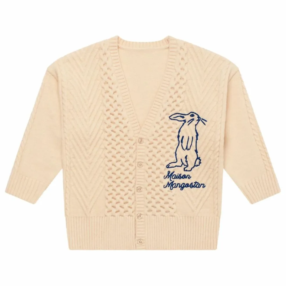 Cardigan Lapin Brodé | Crème