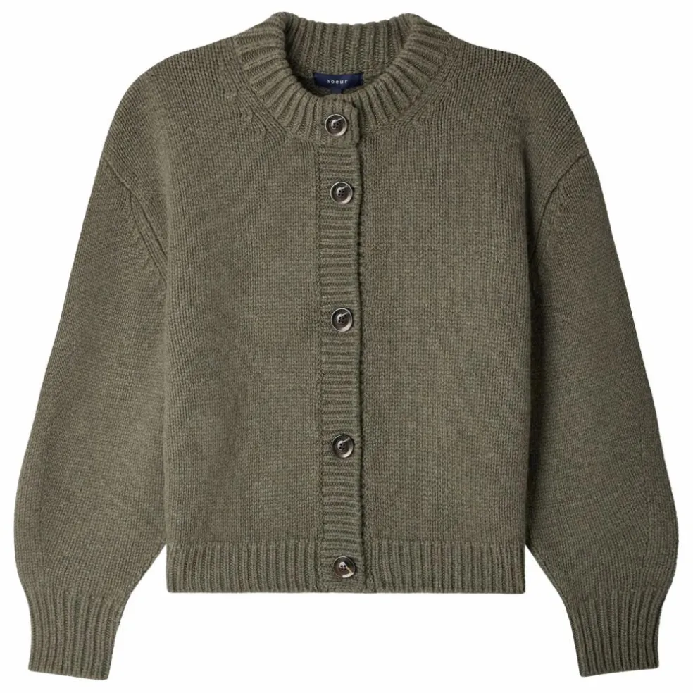 Cardigan Léonard Laine Mérinos | Gris chiné