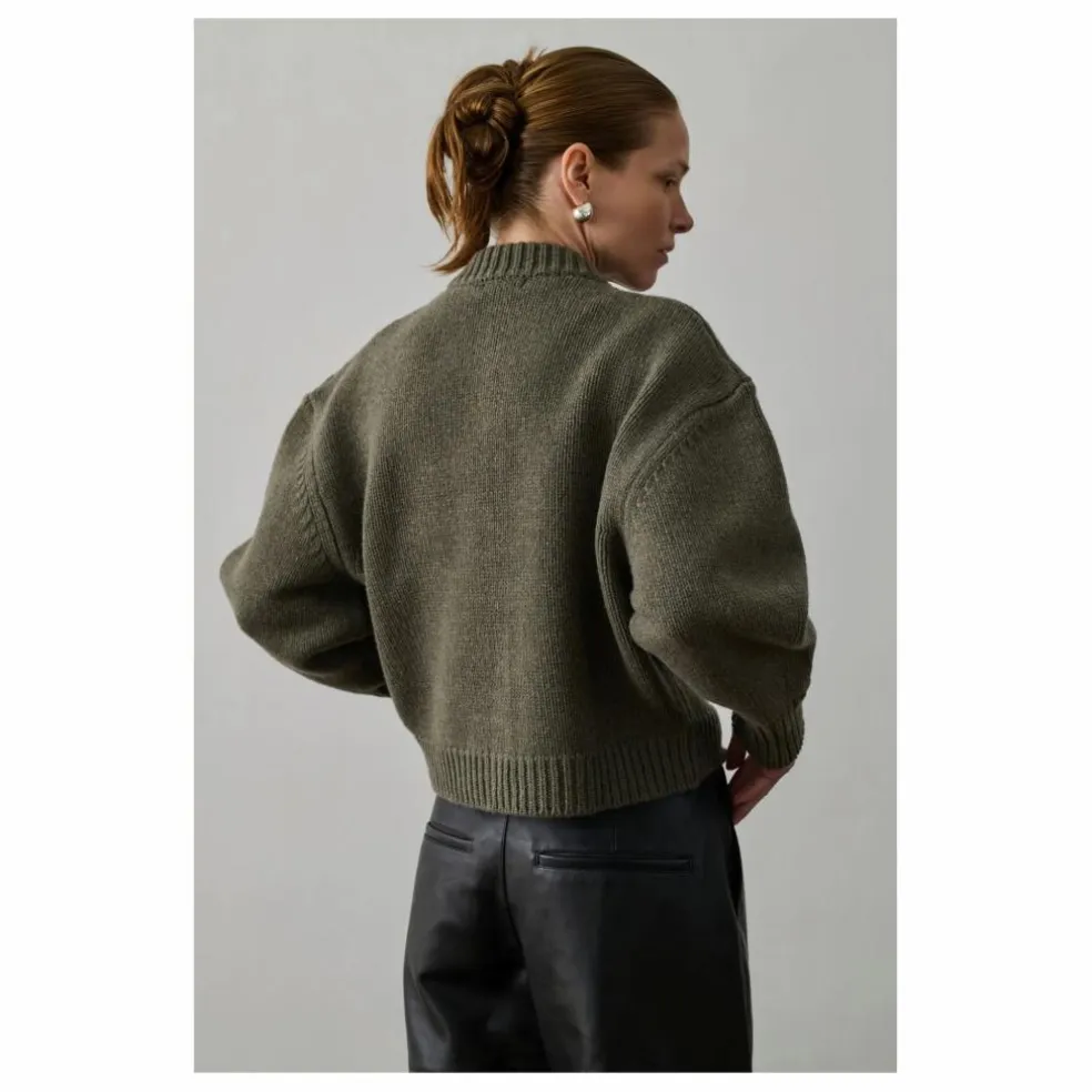 Cardigan Léonard Laine Mérinos | Gris chiné