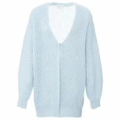 Cardigan Long Mohair | Bleu