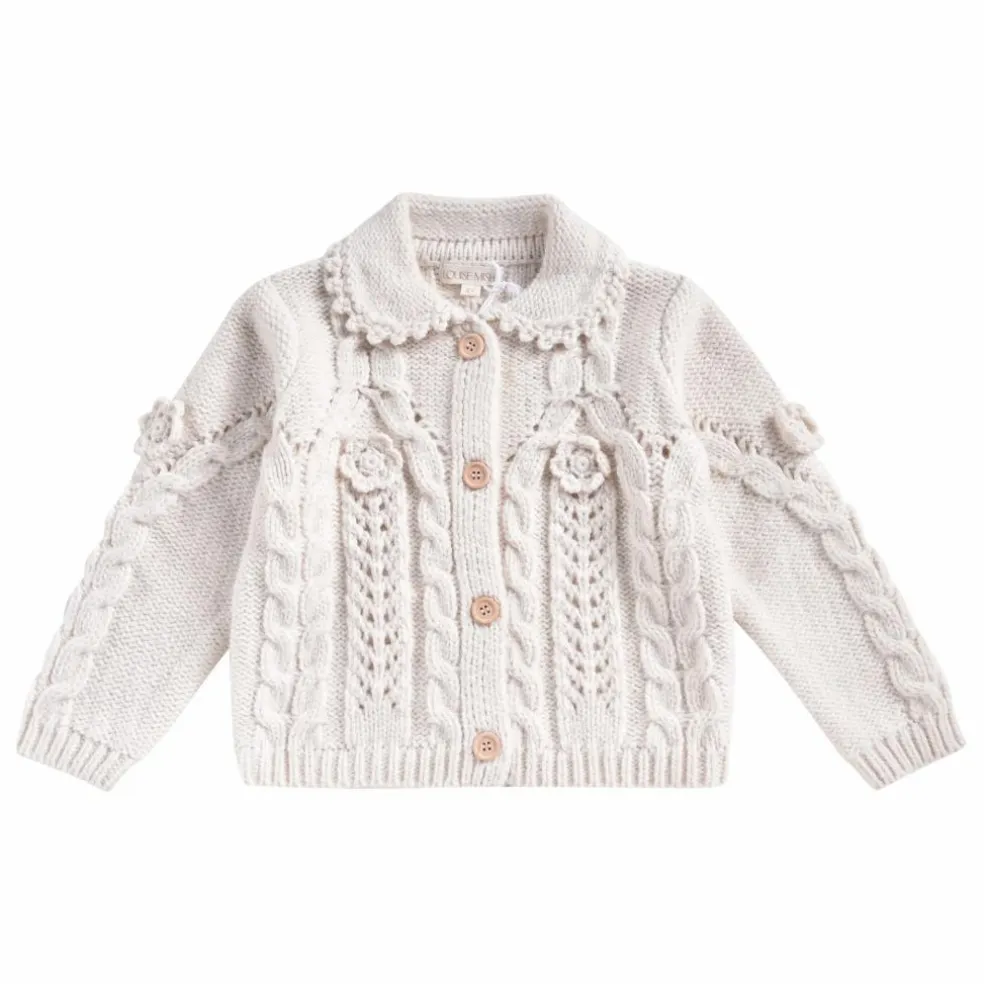 Cardigan Louny Maille Fleurie | Ecru