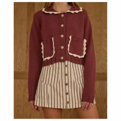 Cardigan Maille | Bordeaux
