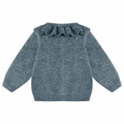 Cardigan Maille Bio | Bleu gris