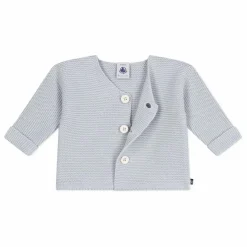 Cardigan Maille Fine Coton Bio | Gris clair