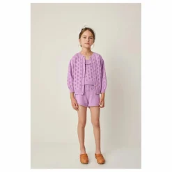 Cardigan Maille Fleurs | Lilas