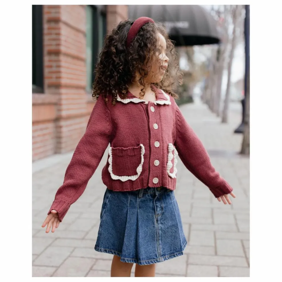 Cardigan Maille Mini | Bordeaux