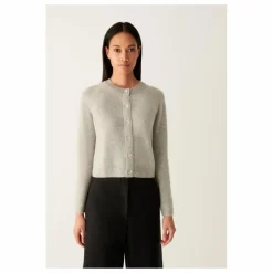 Cardigan Manches Raglan Cachemire | Gris argent