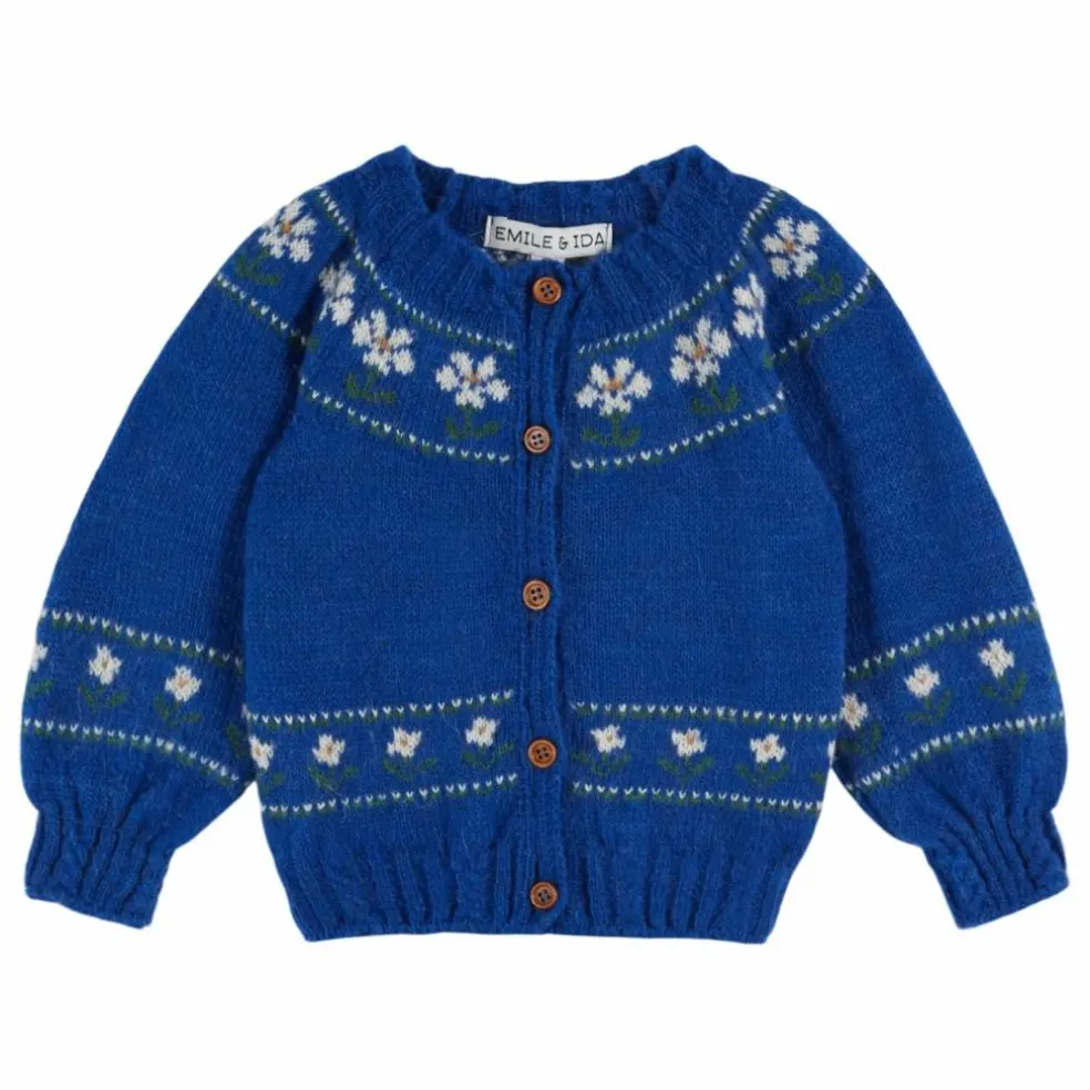 Cardigan Marguerite Laine | Bleu roi