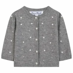 Cardigan Perlé Laine | Gris