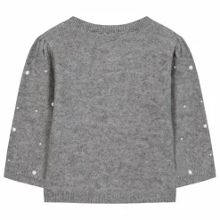 Cardigan Perlé Laine | Gris