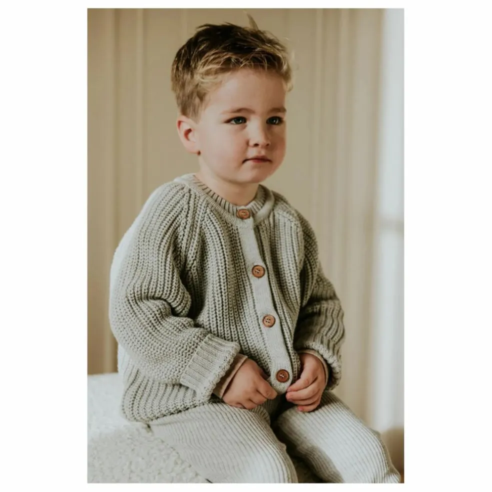 Cardigan Raglan Coton Bio | Gris