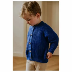 Cardigan Raglan Coton Bio | Bleu électrique