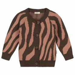 Cardigan Raglan Zèbre Coton Bio | Marron