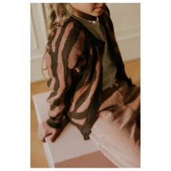 Cardigan Raglan Zèbre Coton Bio | Marron