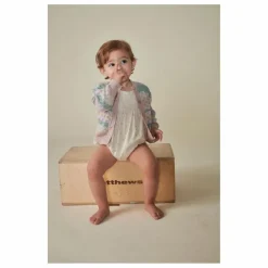 Cardigan Rayé Coton Bio | Rose