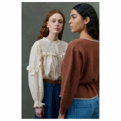 Cardigan Sandya Fibres Recyclées - Collection Femme | Marron