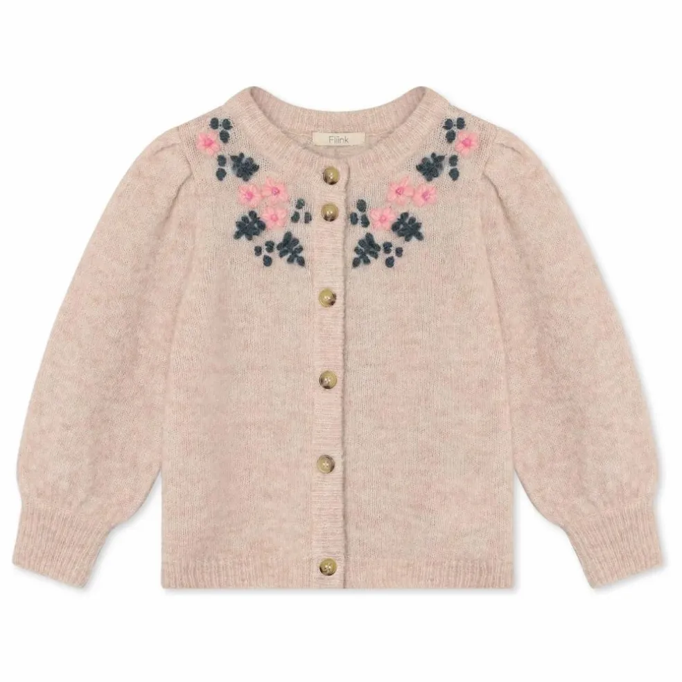 Cardigan Star Laine Alpaga | Rose pâle