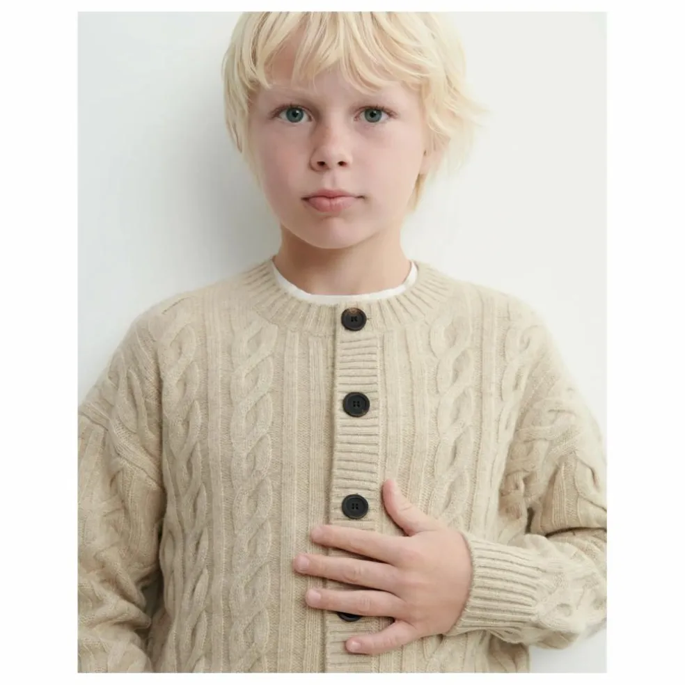 Cardigan Torsades Cachemire | Crème