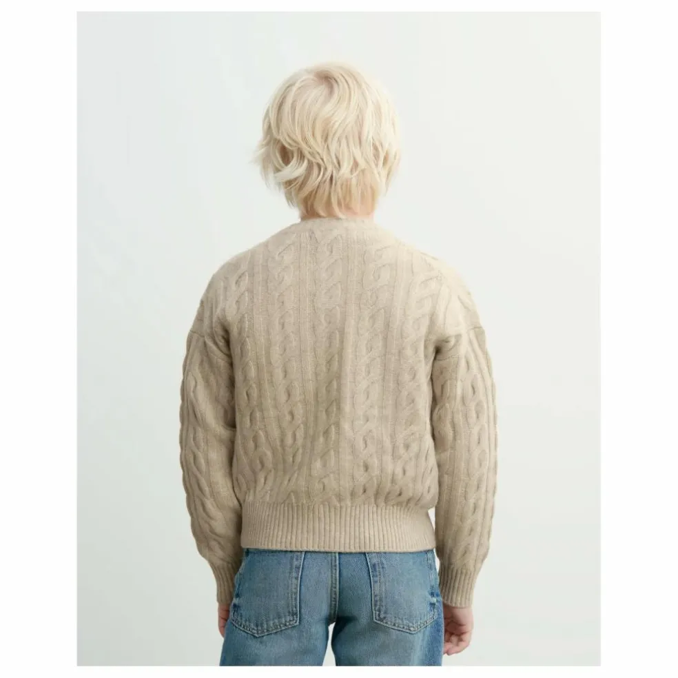 Cardigan Torsades Cachemire | Crème