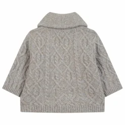 Cardigan Torsades Laine | Bleu gris