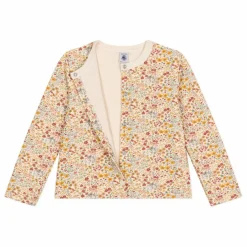 Cardigan Tubique Fleuri | Beige
