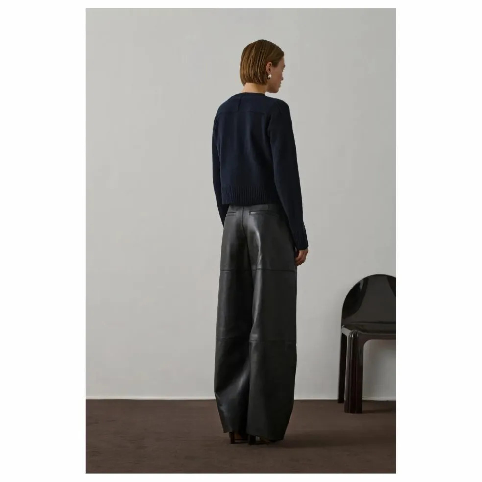 Cardigan Virginia Laine Mérinos | Bleu marine