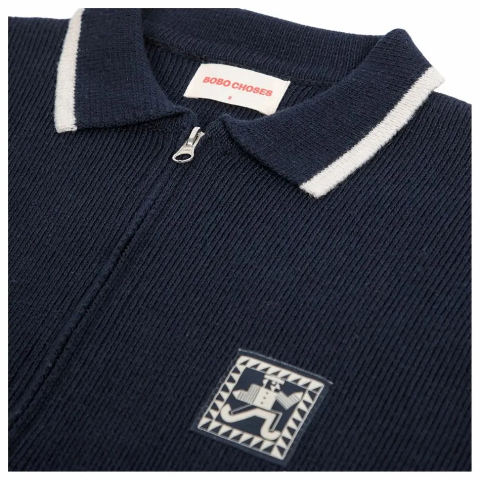 Cardigan Zippé Mr Pencil Fibres Recyclées - Collection Femme | Bleu marine