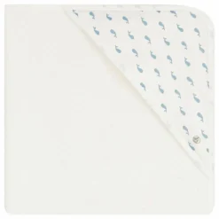 Carré de Bain Baleines | Blanc