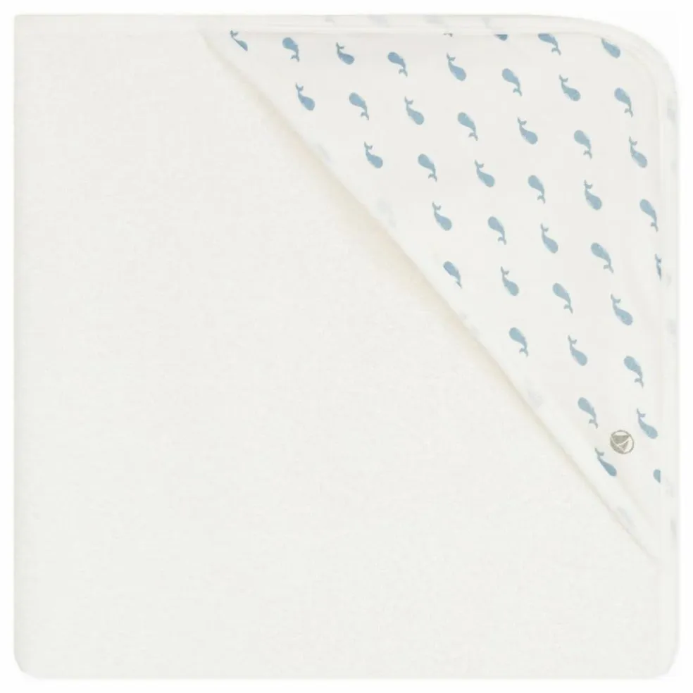 Carré de Bain Baleines | Blanc