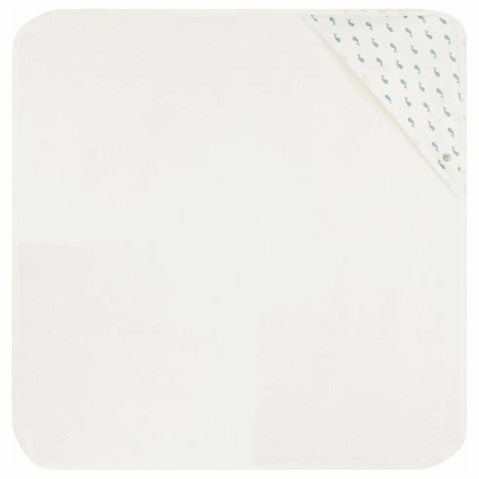Carré de Bain Baleines | Blanc