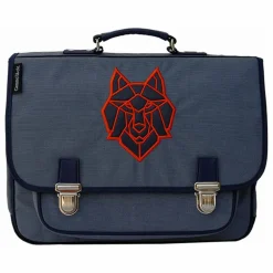 Cartable Loup | Bleu jean