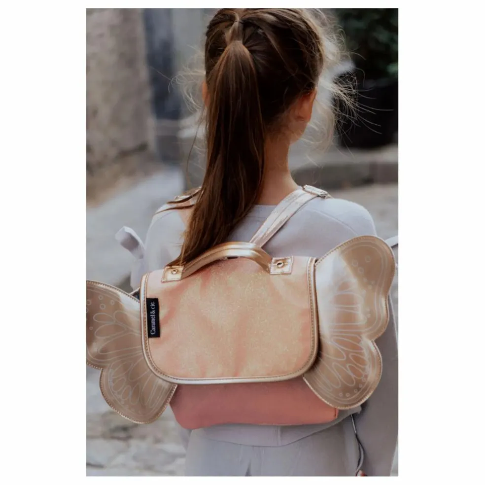 Cartable Papillon Paillette | Corail