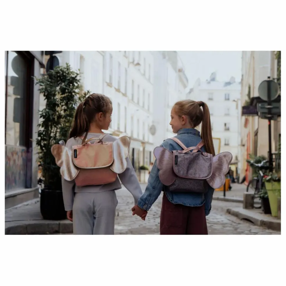 Cartable Papillon Paillette | Corail