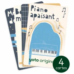 Cartes Musique pour s'endormir - Pack de 4