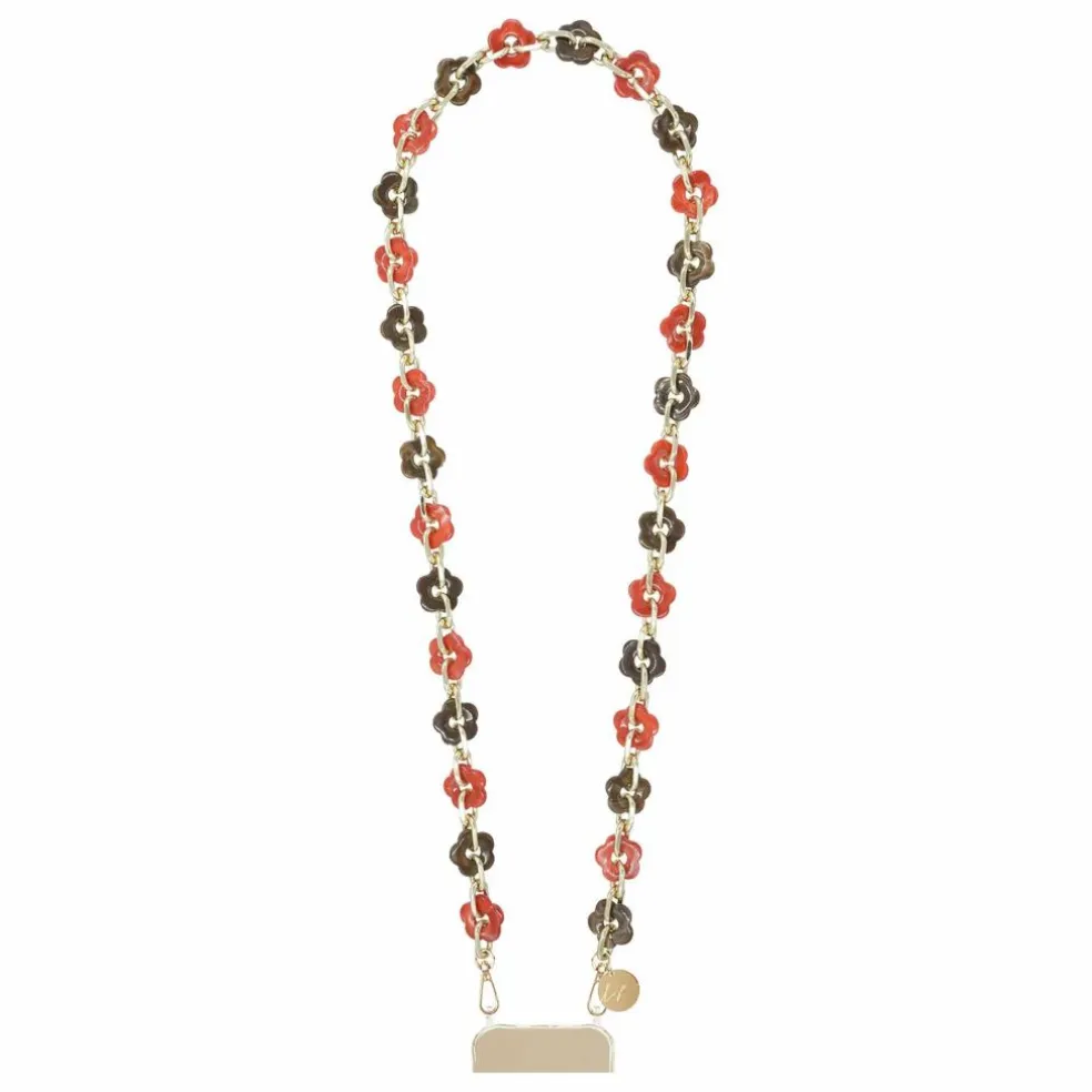 Chaine Longue Cassy Fleurs 120 cm | Marron
