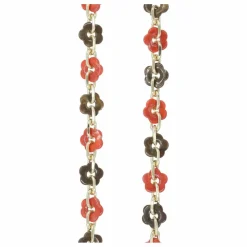 Chaine Longue Cassy Fleurs 120 cm | Marron