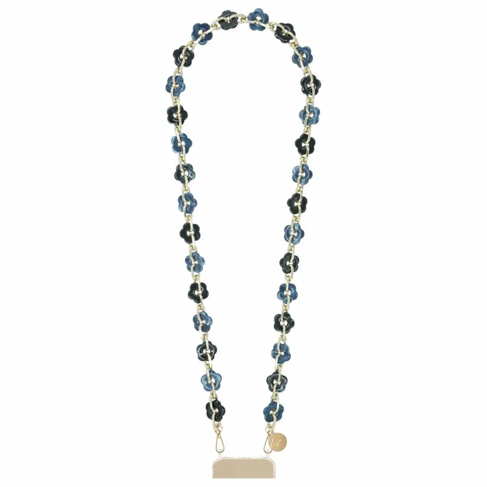 Chaine Longue Cassy Fleurs 120 cm | Bleu