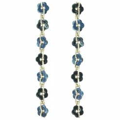 Chaine Longue Cassy Fleurs 120 cm | Bleu